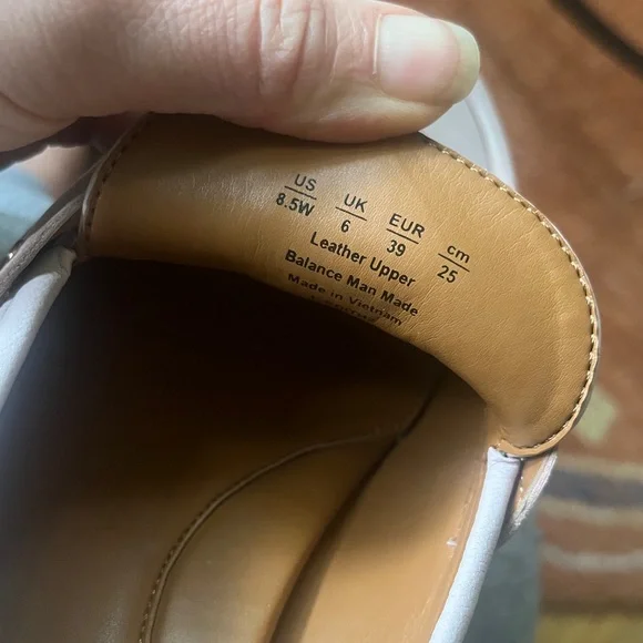 Franco Sarto Edith 2 penny loafer light pink leather wide almond toe block heel - Picture 7 of 16